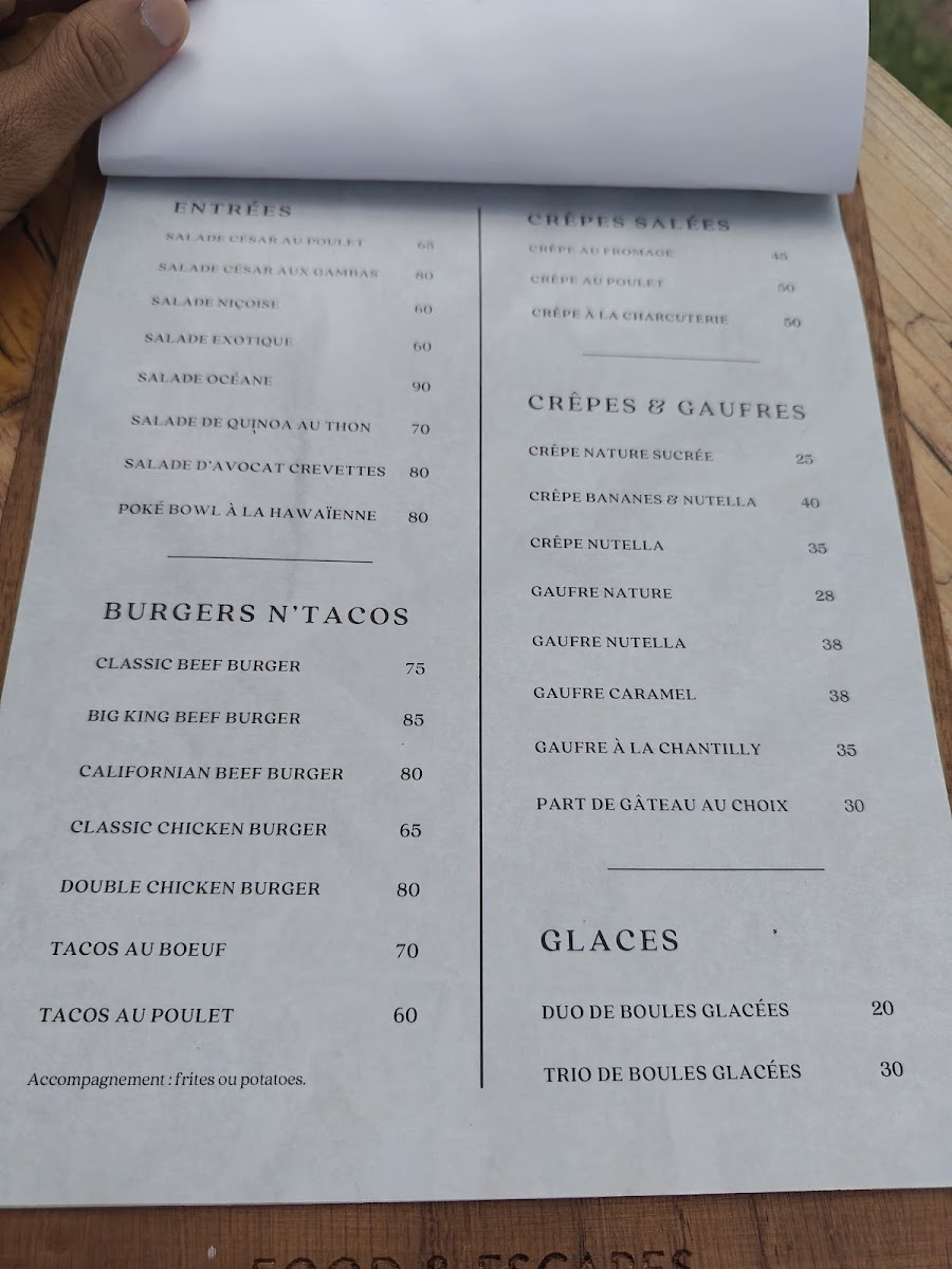 Menu La Plage Experience, Cafe Restaurant, El Jadida-2