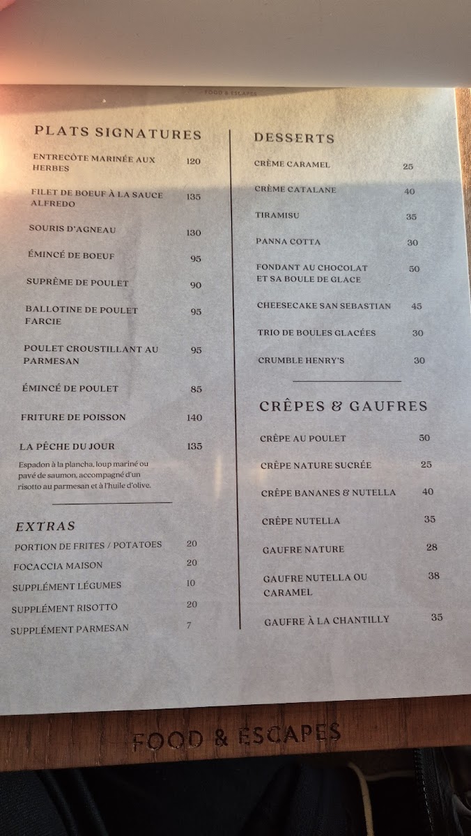 Menu La Plage Experience, Cafe Restaurant, El Jadida-3